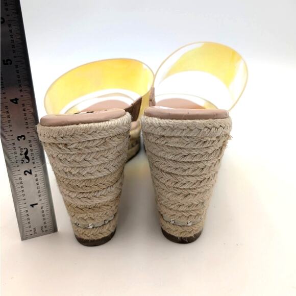 Karl Lagerfeld Cecily Wedge Sandal Womens Iridescent Rubber Size US9.5 EU40 - Picture 4 of 12